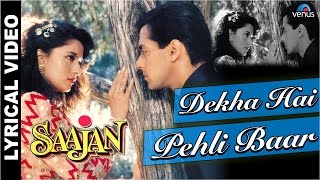 Poster देखा है पहली बार dekha hai pehli baar lyrics in hindi – saajan